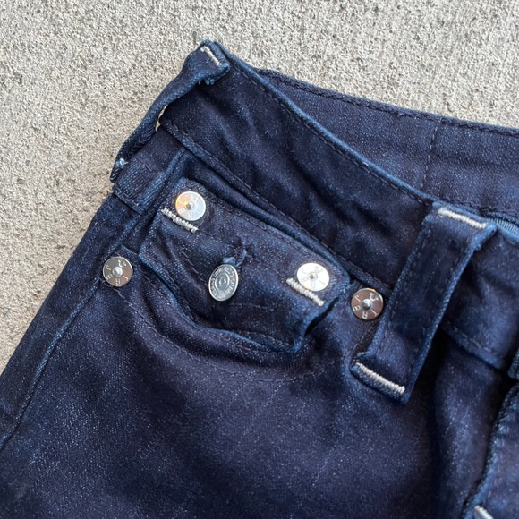 True Religion Skinny Jeans Dark Wash Denim Size 24 - Picture 3 of 6